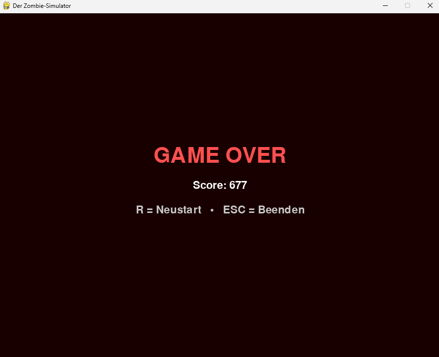 Game Over Bildschirm